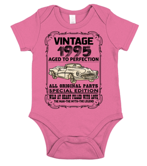 VINTAGE 1995-AGED TO PERFECTION Short Sleeve Baby One-Piece