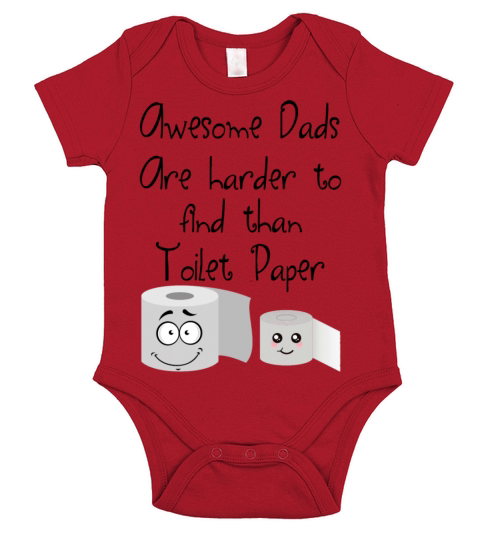 Happy Fathers Day - Toilet Paper - Awesome Dads Short Sleeve Baby One-Piece
