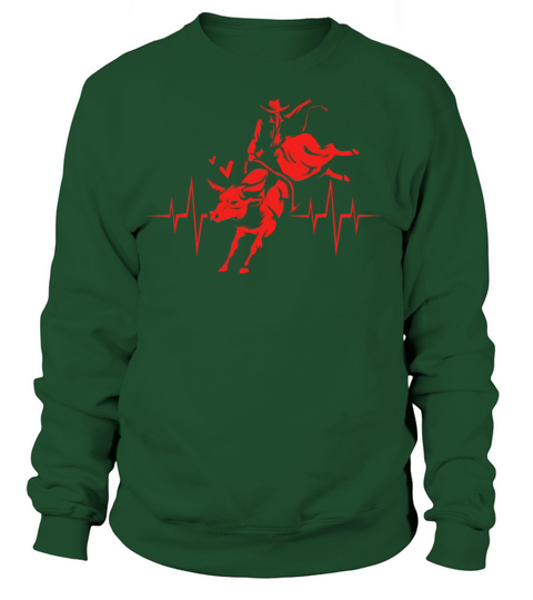 Cowboy Heartbeat Bull Riding Rodeo For Kids Women's Sweatshirt