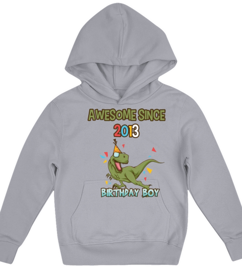 Awesome since 2013 - Birthday boy - Cool T-Rex Kids Hoodie