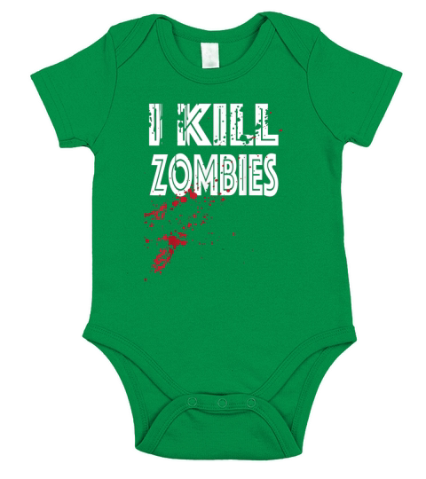 I kill zombies costume for halloween Short Sleeve Baby One-Piece