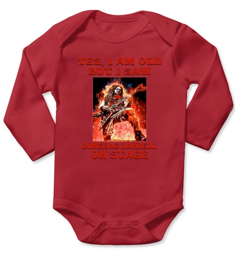 Yes I am old but I saw Dimebag Darrell on stage Long Sleeve Baby One-Piece