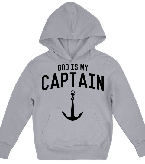 God is My Captain Kids Hoodie