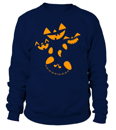 Funny Pumpkin face halloween Gifts T shirts Women's Sweatshirt