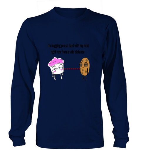 im hugging you with my mind because of coronavirus Women's Long Sleeve