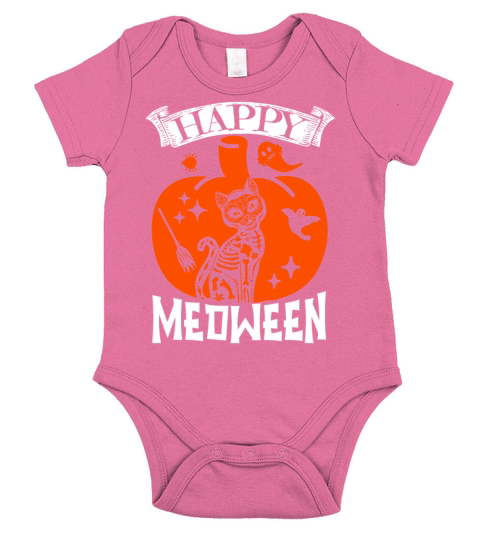 Halloween Black Cat Skeletton Short Sleeve Baby One-Piece
