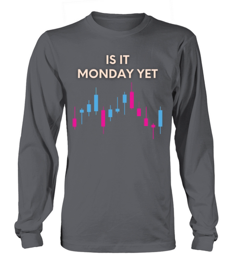 is it monday yet binary candle graph tshirt Women's Long Sleeve