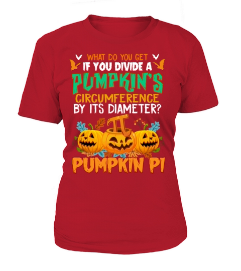 Math Teacher Pumpkin Pi Funny Halloween T shirt Women's T-Shirt