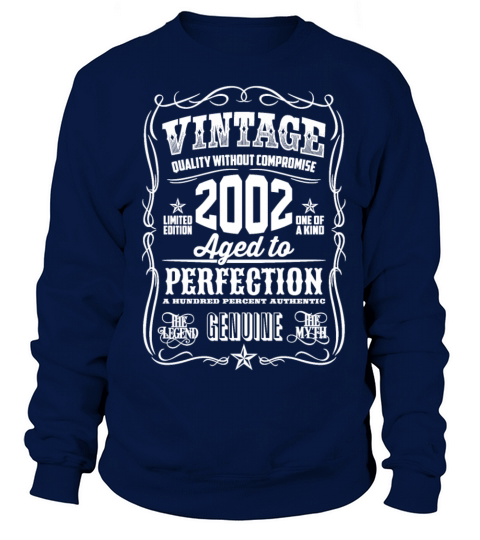 Vintage 2002 Aged to Perfection White print Men's Sweatshirt