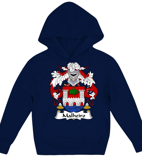 Malheiro Family Crest Portuguese Family Crests Kids Hoodie