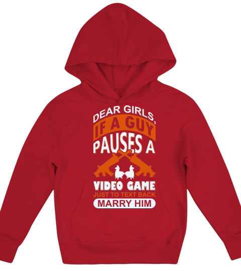 Marry a guy who pauses a video game to text back Kids Hoodie