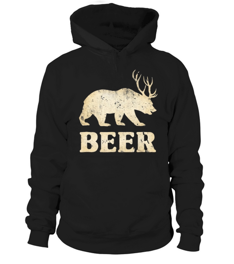 Vintage Bear Deer Beer shirt Hoodie Unisex