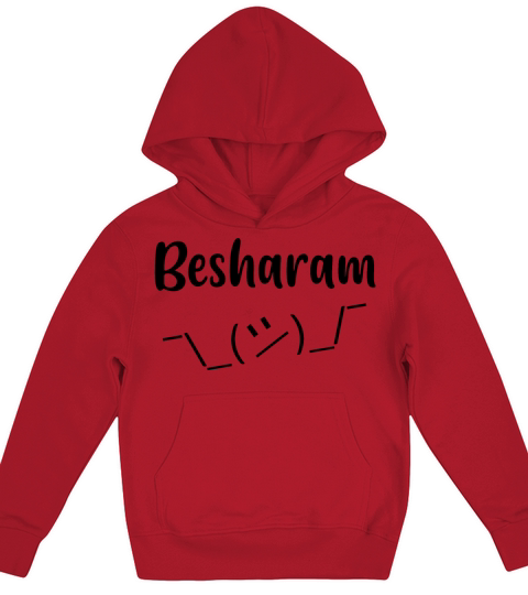 Besharam Hindi Saying or Slogan Meme Kids Hoodie