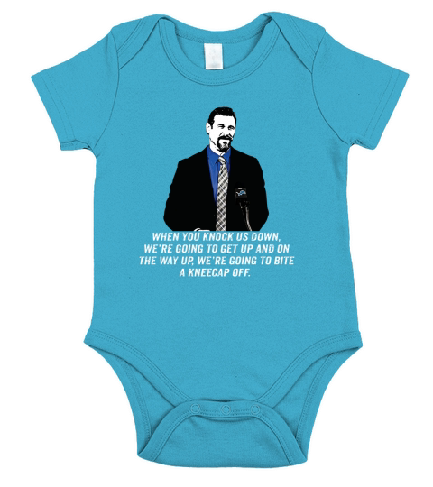 Dan Campbell Head Coach Bite A Kneecap Short Sleeve Baby One-Piece