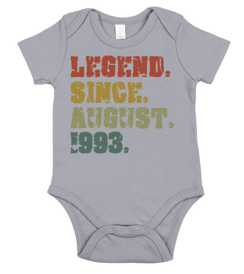 Legend Since August 1993 Birthday Gift Short Sleeve Baby One-Piece
