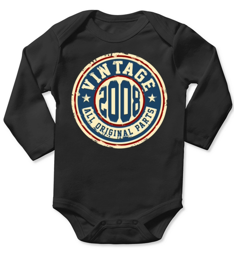 Vintage 2008 Long Sleeve Baby One-Piece