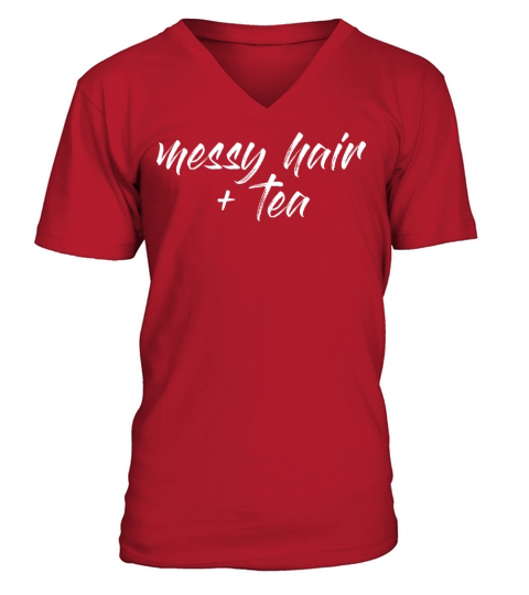 Messy Hair and Tea Messy Hair Tea Chill Morning Men's V-Neck T-shirt