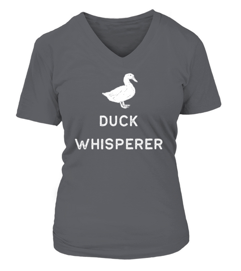 Farming Shirt Duck Whisperer White Cute Gift Farm Country USA Women's V-Neck T-shirt
