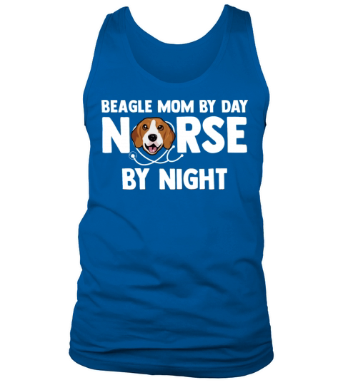 Beagle Mom By Day Nurse By Night Puppy Dog Pet Men's Tank Top