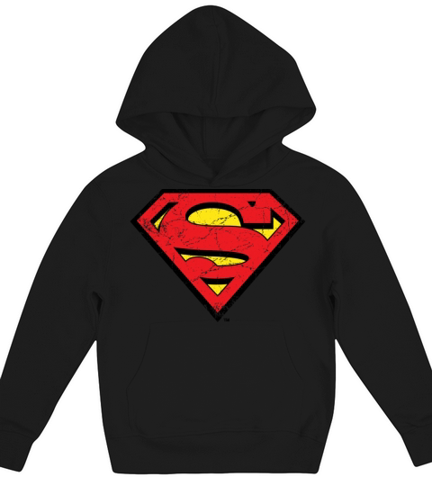Justice League Superman Logo Vintage Kids Hoodie