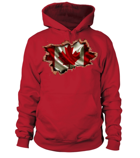 Canada Flag Inside Wall Women's Hoodie