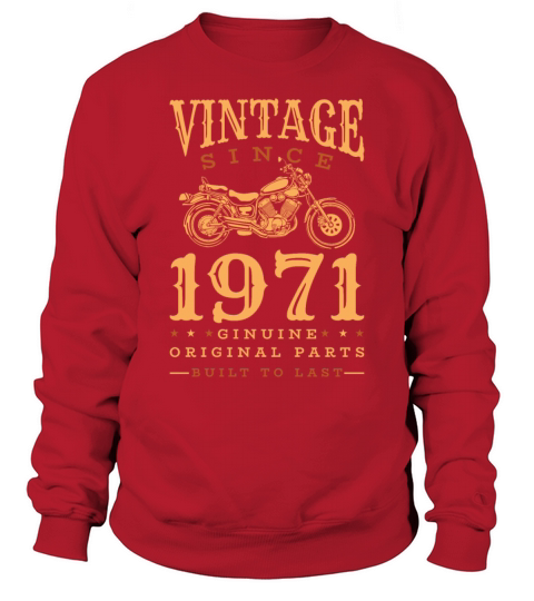 1971 Vintage born Motorcycle Birthday gift idea Men's Sweatshirt