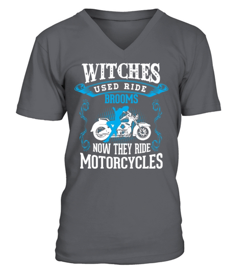 Motorcycle Witch Broom Men's V-Neck T-shirt