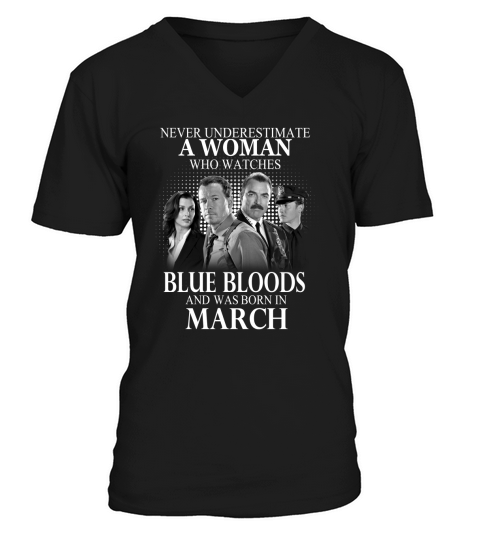 Blue Bloods March NU Month Film V-Neck T-shirt