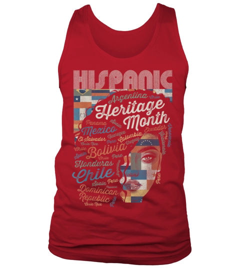 Latina Woman Art Hispanic Heritage Month Latin Cou Men's Tank Top