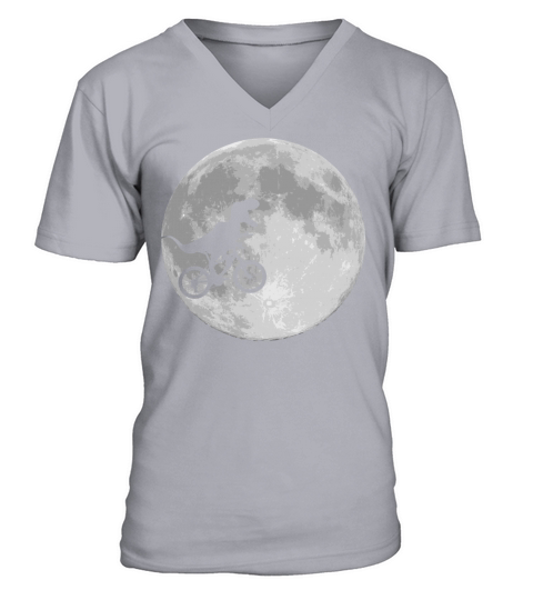 Dinosaur Bike and MOON Men's V-Neck T-shirt