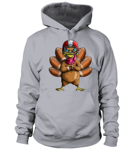 Thanksgiving Turkey Funny Football Player Gooble G Men's Hoodie
