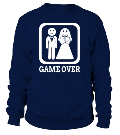GAME OVER Marriage Bride Groom Wedding Women's Sweatshirt