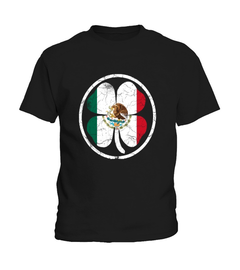 Mexican Irish Flag Shamrock Shirt St Patricks Day TShirt Kids T-Shirt