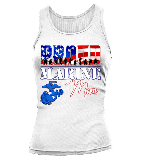 Proud Marine Mom Patriotic USA Military 2020 Tank top Woman