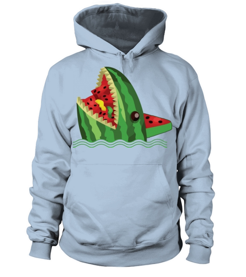 Kawaii Watermelon Shark Fin Family Summer Vacation Women's Hoodie