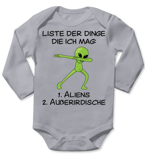 Alien Dab Extraterrestrials UFO Fans Saying Gift Long Sleeve Baby One-Piece
