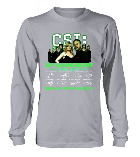 Csi Crime Scene Investigation 20th anniversary thank you for the memories signatures - Ladies Flowy Tank Long sleeved Unisex