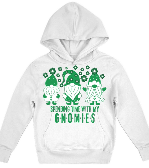 Spending Time With My Gnome St Patrick s Day Kids Hoodie