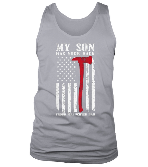 Firefighter My Son Has Your Back Tank Top Unisex
