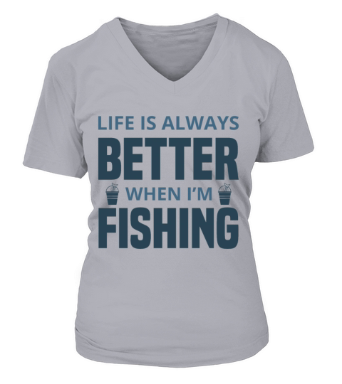 Funny design for fishermen and anglers Women's V-Neck T-shirt
