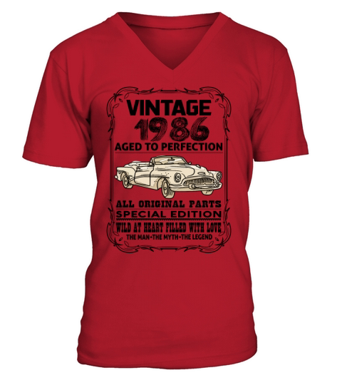 VINTAGE 1986-AGED TO PERFECTION Men's V-Neck T-shirt