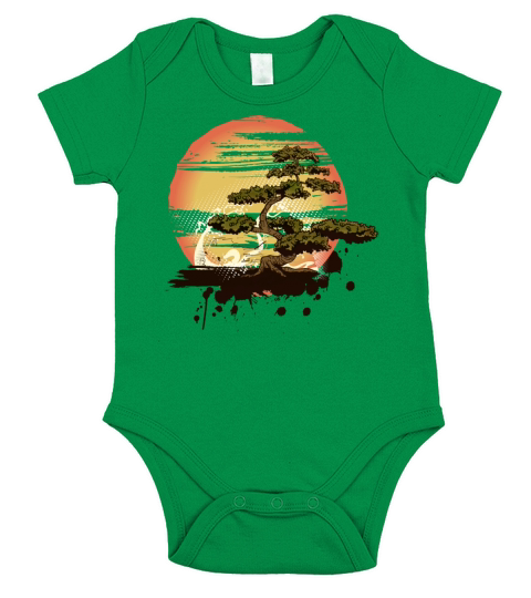 Bonsai Tree Karate Dojo Short Sleeve Baby One-Piece