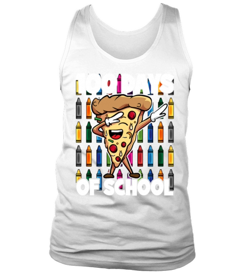 100 Days of School Dabbing Pepperoni Pizza Slice Men's Tank Top