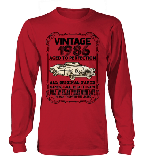 VINTAGE 1986-AGED TO PERFECTION Men's Long Sleeve