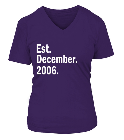 Est December 2006 Women's V-Neck T-shirt