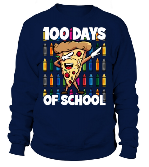 100 Days of School Dabbing Pepperoni Pizza Slice Men's Sweatshirt