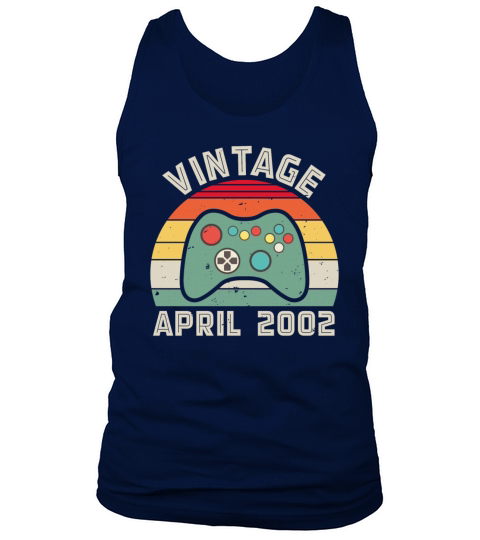 Vintage April 2002 birthday gamer gift Men's Tank Top