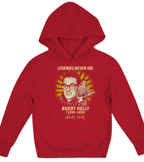 Legends never die Buddy Holly 1936 1959 signature Kids Hoodie