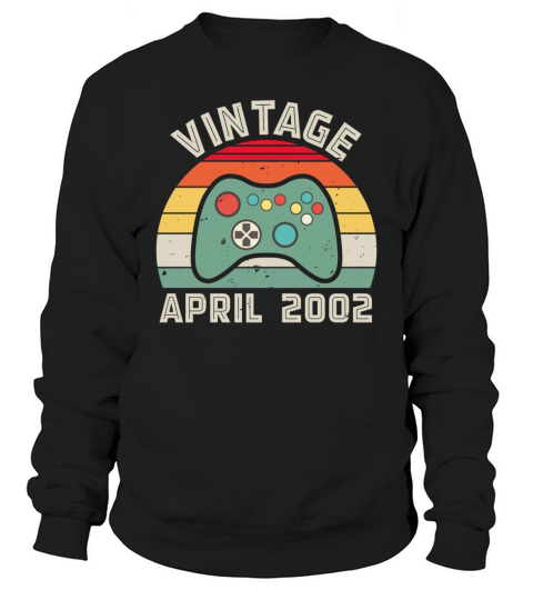 Vintage April 2002 birthday gamer gift Men's Sweatshirt