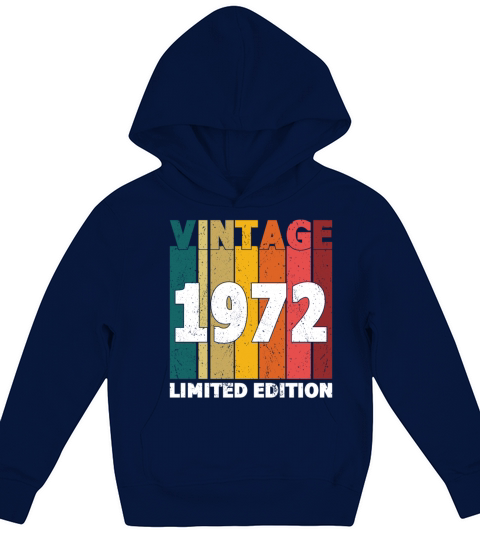 50th Birthday Vintage 1972 Limited Edition Kids Hoodie